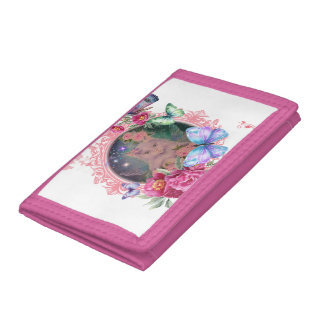Fairy white kitten tote bag tri-fold wallet