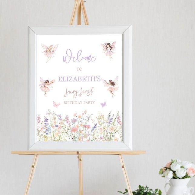 Fairy Wildflower Birthday Welcome Sign (Creator Uploaded)