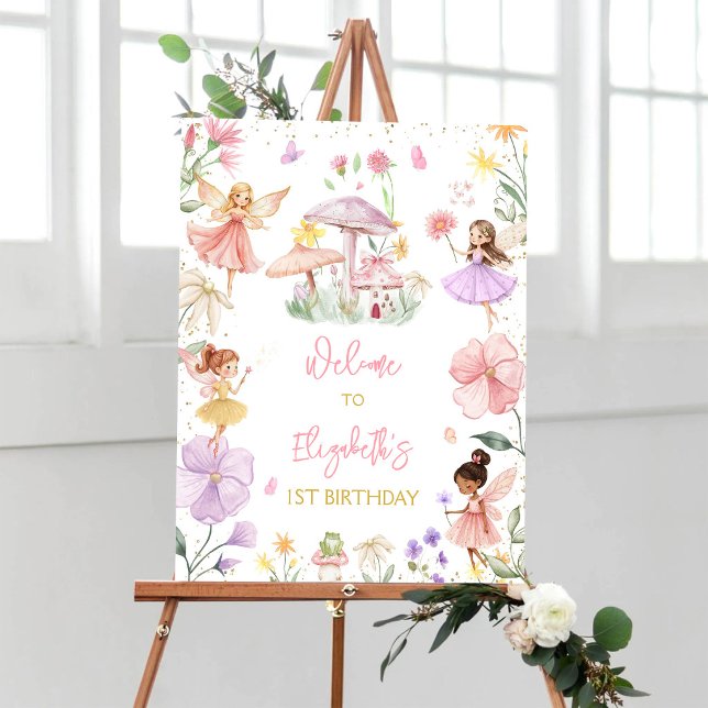 Fairy Wildflower Birthday Welcome Sign (Creator Uploaded)