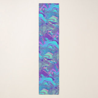 fairy wing artglass - blues and purples : scarf