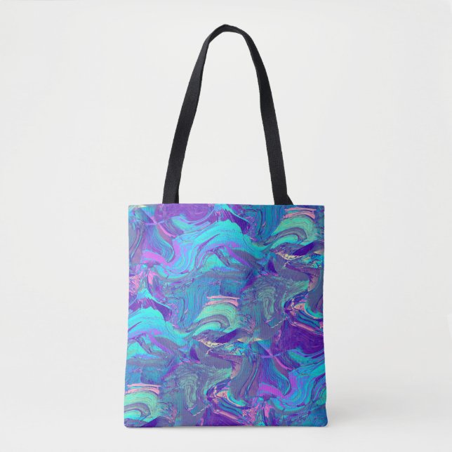 fairy wing artglass - blues and purples : tote bag (Front)
