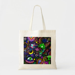 Fairy Wing Frog Sticker   Cute Trippy Neon Frog Ar Tote Bag