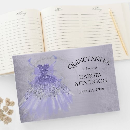 Fairy Wing Gown  Lavender Purple Iridescent Sheen Guest Book