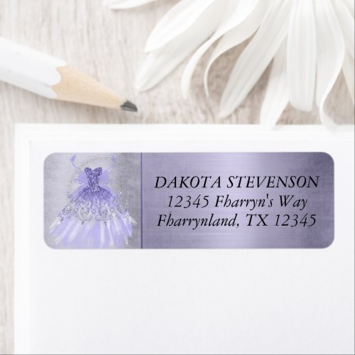 Fairy Wing Gown  Lavender Purple Iridescent Sheen Label
