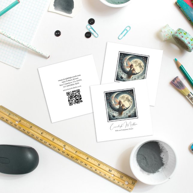 Fairy Wing Jewelry Delights Square Business Card (Creator Uploaded)