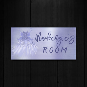 Fairy Wing Lavender Gown Purple Iridescent Sheen Door Sign