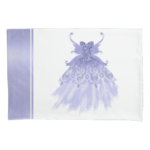 Fairy Wing Lavender Gown   Purple Iridescent Sheen Pillow Case