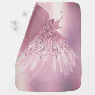 Fairy Wing Mauve Gown   Luxurious Dusty Pink Sheen Baby Blanket