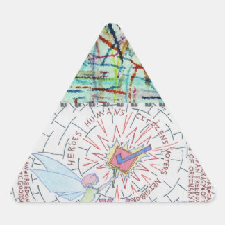 Fairy/Winged Victory 24 Voters Checkmark Starburst Triangle Sticker