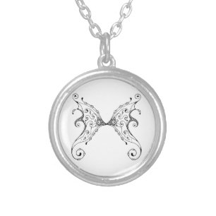 Fairy Wings Silver Plated Necklace