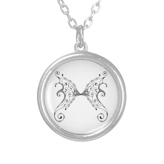 Fairy Wings Silver Plated Necklace (Front)