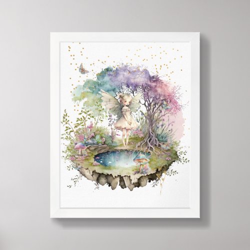 Fairy Wishing Well Framed Art