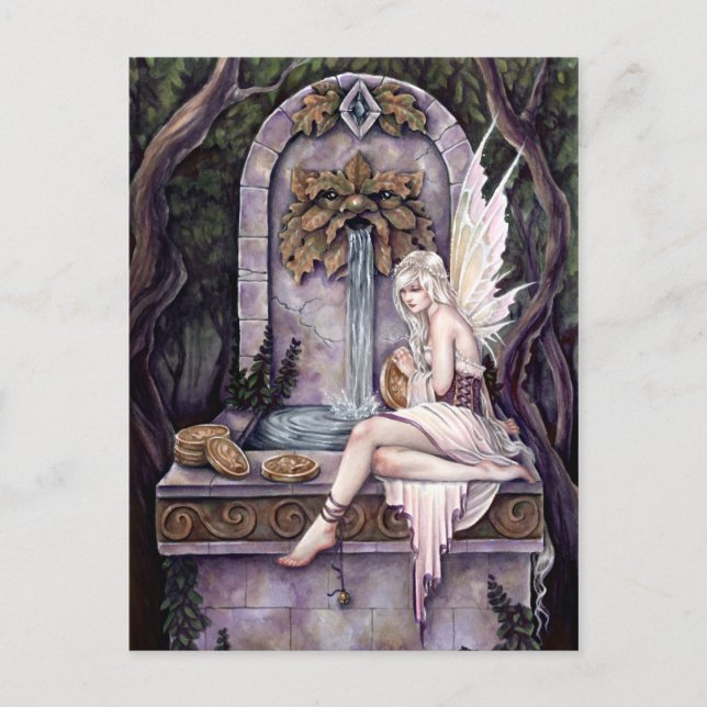 Fairy Wishing Well Postcard (Front)