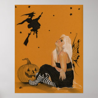 Fairy Witch Halloween Poster