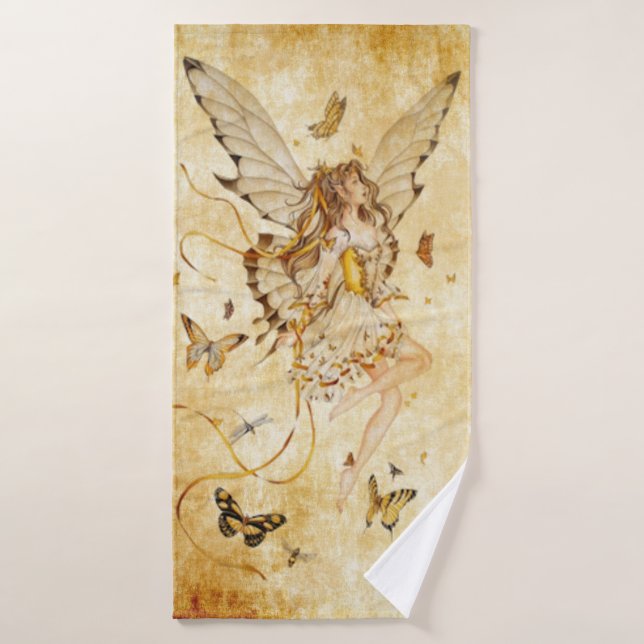 fairy with butterflies bath towel (Bath Towel)
