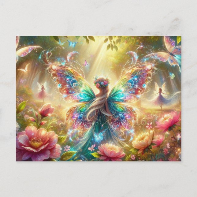 Fairy with butterflies postcard (Front)