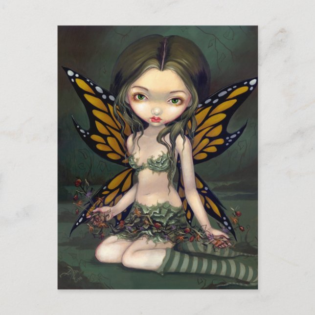 "Fairy with Dried Flowers" Postcard (Front)