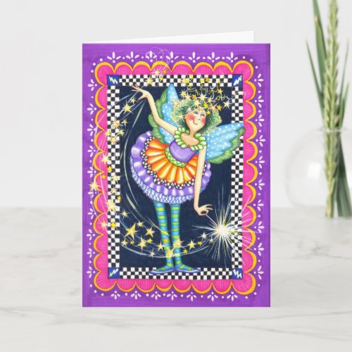 fairy with stars  wand card