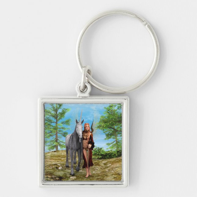 Fairy with Unicorn Keychain (Front)