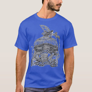 Fairy With Wings and a Caterpillar on a Mushroom T-Shirt