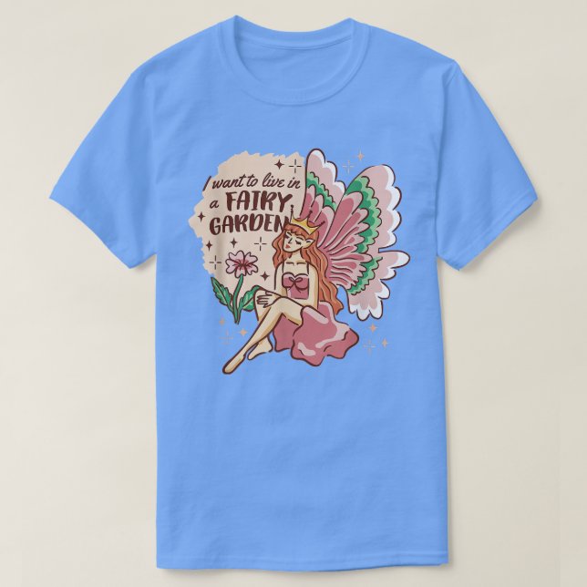Fairy With Wings Funny  T-Shirt (Design Front)