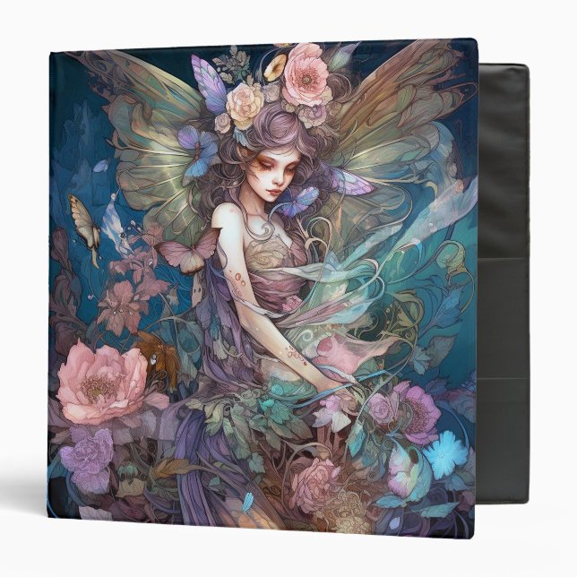 Fairy Woman Fantasy Art 3 Ring Binder (Front/Inside)