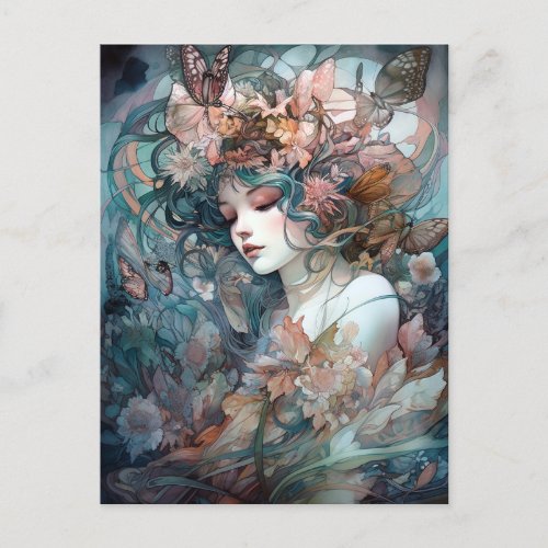 Fairy Woman Surreal Fantasy Art Postcard