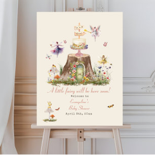 Fairy Woodland Girl Baby Shower Welcome Foam Board
