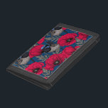 Fairy wren and poppies trifold wallet<br><div class="desc">Fairy-wren and poppies,  seamless pattern drawn on Illustrator.</div>