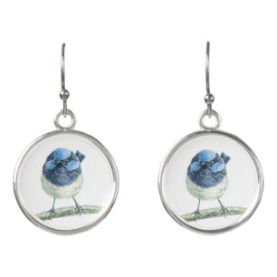 Fairy wren earrings