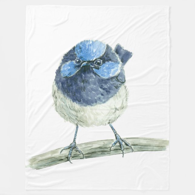 Fairy wren fleece blanket (Front)