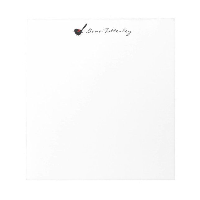 Fairy Wren Notepad (Front)