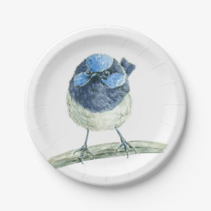 Fairy wren paper plates