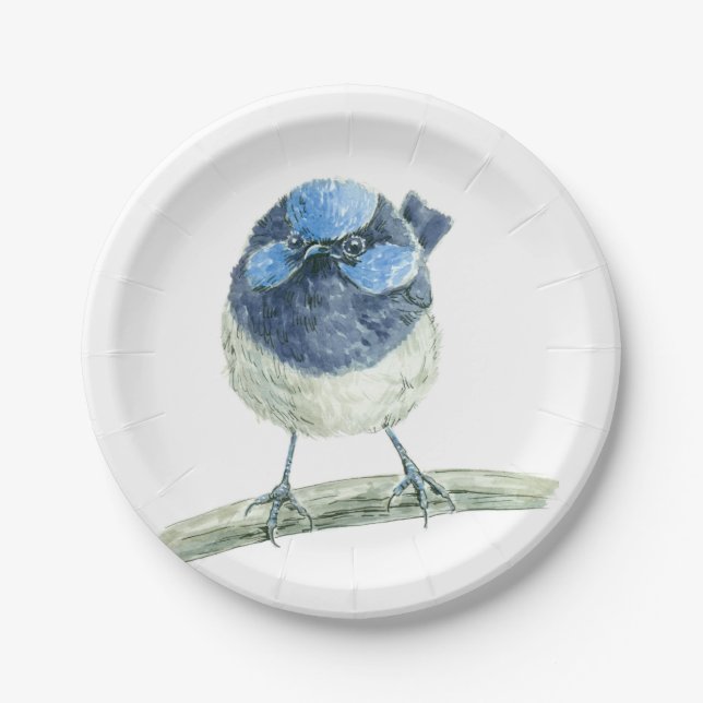Fairy wren paper plates (Front)