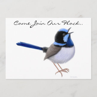 Fairy Wren Songbirds Party Invitation
