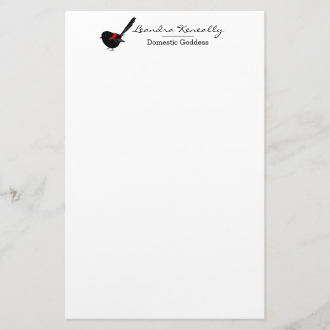 Fairy Wren Stationery (Front)