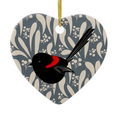 Fairy Wrens Ceramic Ornament