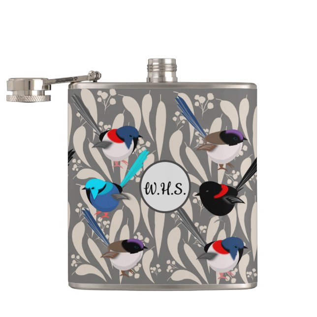 Fairy Wrens Flask (Opened)