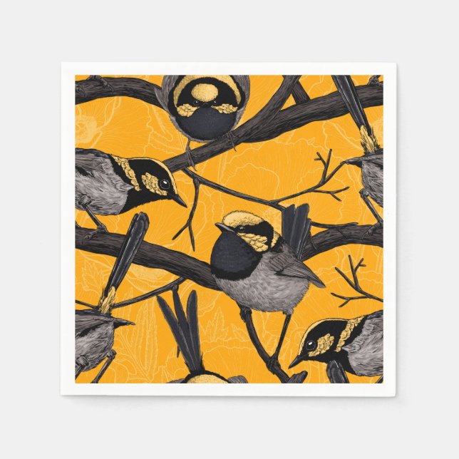 Fairy wrens in yellow napkins (Front)