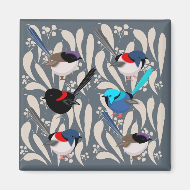 Fairy Wrens Magnet (Front)