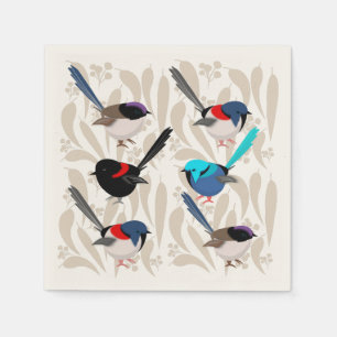 Fairy Wrens Paper Napkins