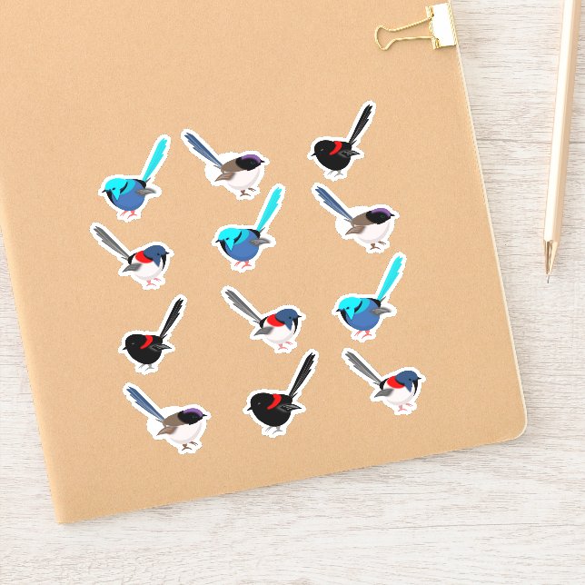 Fairy Wrens Sticker (Notebook)