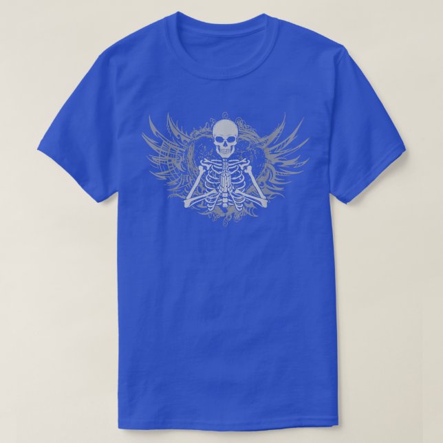 Fairycore Aesthetic Gothic Faiy Wings Skeleton Fai T-Shirt (Design Front)