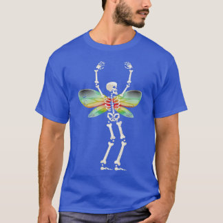 Fairycore Aesthetic Skeleton Fairycore Grunge Goth T-Shirt