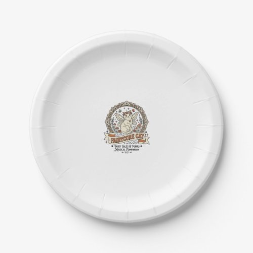 Fairycore Cat Fairycore Cat Vintage Vector Art Shi Paper Plates