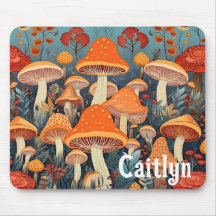 Fairycore Colorful Forest Mushrooms Personalized