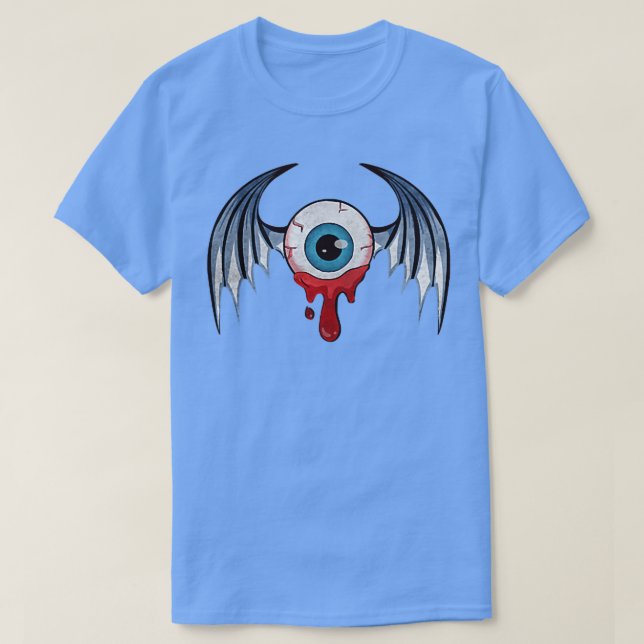 Fairycore Esthetic Fairy Eyeball Blood Drip Weird T-Shirt (Design Front)