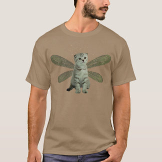 Fairycore Esthetic Kitten Fairy WingsT-Shirt T-Shirt