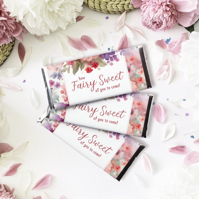 Fairycore Fairy Sweet Custom Candy Bar Favors (How fairy sweet of you to come Fairycore Birthday Party Candy Bar Favors)
