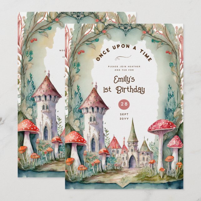 FAIRYCORE FAIRYTALE BABYSHOWER 1ST BIRTHDAY ANY INVITATION (Front/Back)